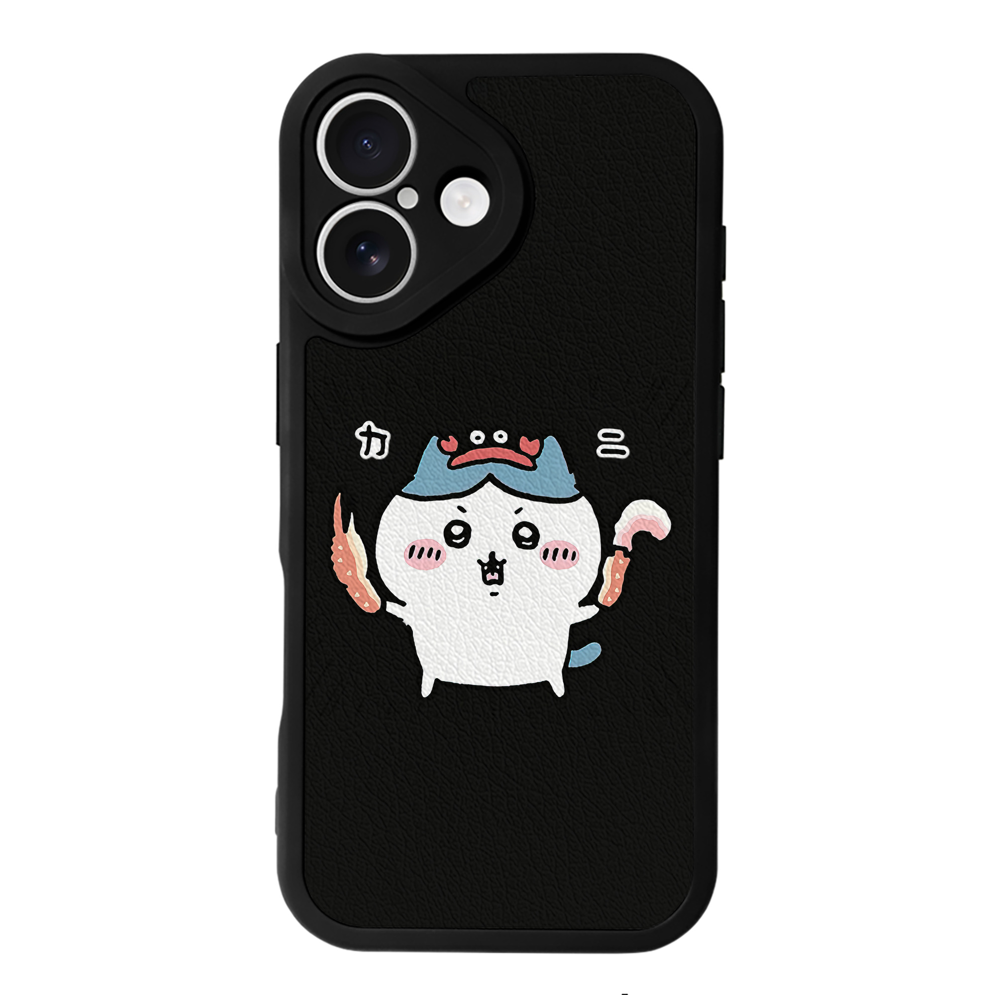 （画像用） ちいかわ ハチワレ Chii-kawa hachiware 【iPhone 16シリーズ対応】シリコンスマホケース（レザー調） 材質：シリコン